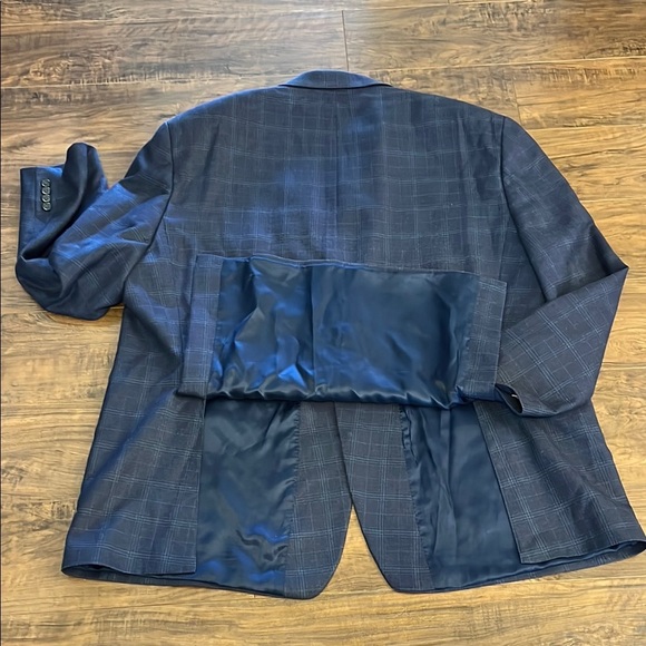 Men’s Ralph Lauren Dark Blue Checkered Blazer, Sz. XXL - Picture 8 of 11